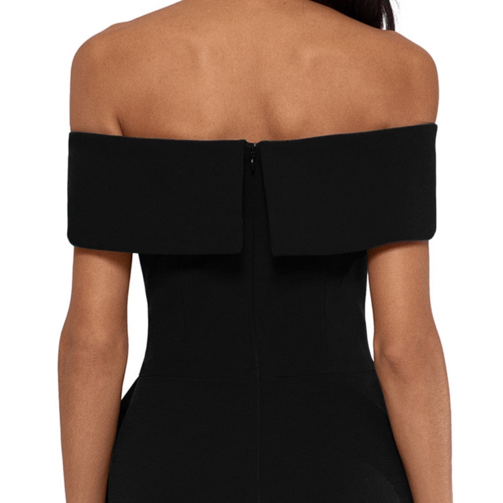Black Off the Shoulder Mermaid Gown - Picture 5 of 8
